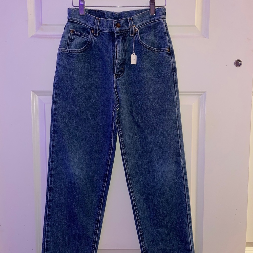 High waisted Blue Lee Jeans.